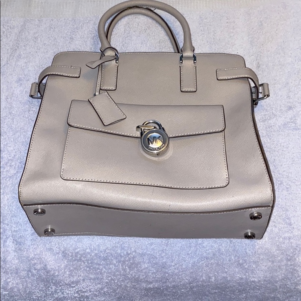 Michael Kors grey leather bag